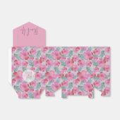 水彩フローラ赤面ピンクサンキュー結婚ズ フェイバーボックス (折り畳みなし)