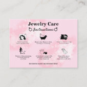 水彩フローラ赤面ピンクジュエリー気にガイド エンクロージャーカード (正面)