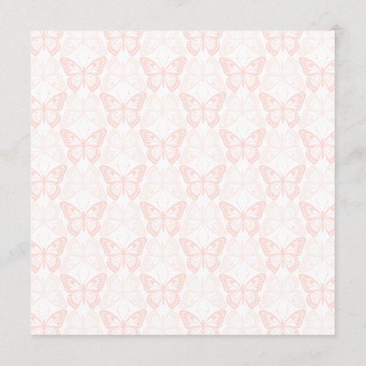 水彩フローラ赤面ピンクバタフライパーティー プログラム (裏面)