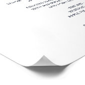 水彩フローラ赤面ピンクローズ結婚ズメニュー ポスター (角)