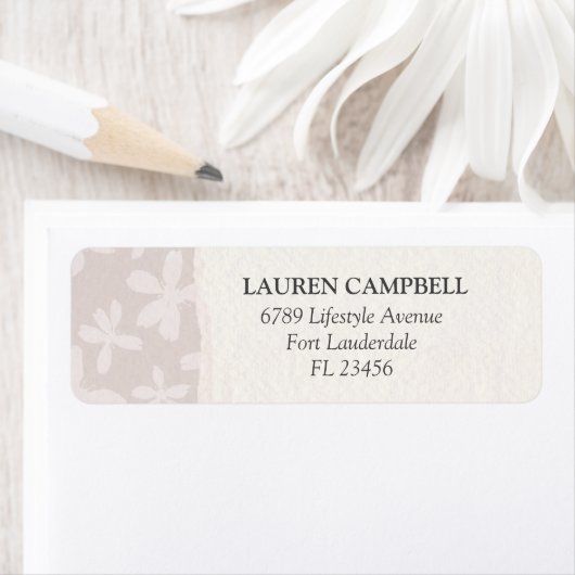 水彩フローラ赤面ピンク ラベル (インサイチュ)