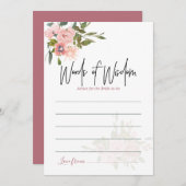 水彩フローラ赤面及びバラ金ゴールドアドバイス アドバイスカード (正面/裏面)