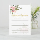 水彩フローラ赤面及び花嫁金ゴールドアドバイス アドバイスカード (スタンド正面)