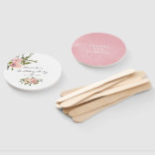 水彩フローラ赤面&バラ金ゴールド誕生日パーティー ハンドファン (組立なし)