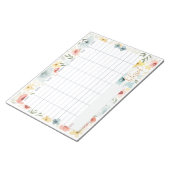 水彩フローラ週間プランナーメモ帳 ノートパッド (アングル)