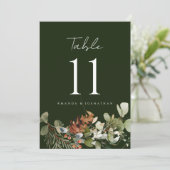 水彩フローラ配結婚置のテーブル番号 (スタンド正面)