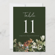 水彩フローラ配結婚置のテーブル番号