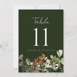 水彩フローラ配結婚置のテーブル番号