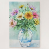 水彩フローラ配置パズル ジグソーパズル (縦)