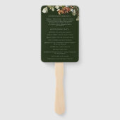 水彩フローラ配置結婚式 プログラム ハンドファン (裏面)