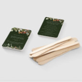 水彩フローラ配置結婚式 プログラム ハンドファン (組立なし)