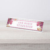 水彩フローラ野花 デスクネームプレート (正面)