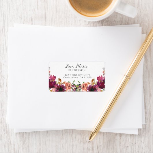 水彩フローラ野花 ラベル (インサイチュ)