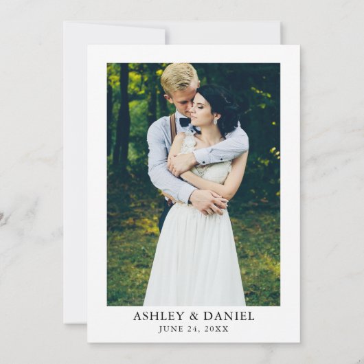 水彩フローラ金ゴールド結婚のバーガンディ写真 招待状 (裏面)