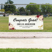 水彩フローラ金ゴールド薬学卒業旗 横断幕 (インサイチュ)