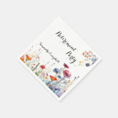 水彩フローラ除エレガント去パーティー スタンダードカクテルナプキン (角)