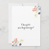 水彩フローラ除エレガント去パーティー 招待状 (裏面)