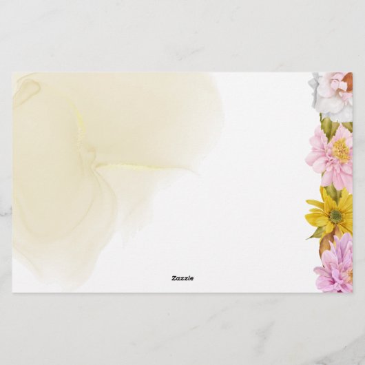 水彩フローラ離れ 便箋 (裏面)