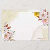 水彩フローラ離れ 便箋 (正面/裏面)