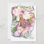 水彩フローラ音楽の議題 招待状 (正面)