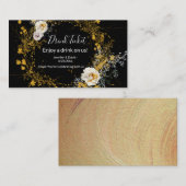 水彩フローラ飲料チケット封入カード エンクロージャーカード (正面/裏面)