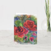 水彩フローラ魅惑バラ 招待状 (裏面)