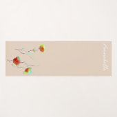 水彩フローラ鮮やか名エネルギアート ヨガマット (正面(横))