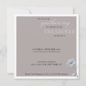 水彩フローラ鳩お祝いの生活 招待状 (裏面)