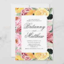 水彩フローラ黄結婚色