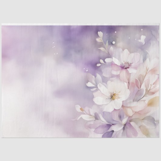 水彩フローラ18bデコページ 薄葉紙 (正面)