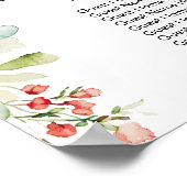 水彩フローラ19台結婚の座席 ポスター (角)