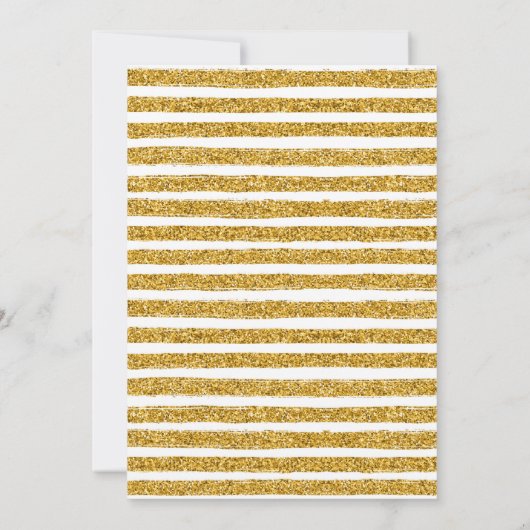 水彩フローラ21st誕生日グリッターパーティー 招待状 (裏面)