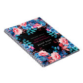 水彩フローラ30thバースデーゲストブックブラック ノートブック (右側)