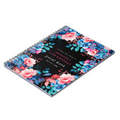 水彩フローラ30thバースデーゲストブックブラック ノートブック (左側)