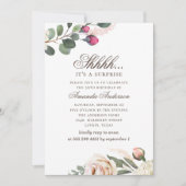 水彩フローラ30th誕生日サプライズパーティー 招待状 (正面)