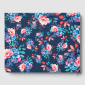 水彩フローラ40thバースデーゲストブックネイビー ゲストブック (裏面)