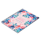 水彩フローラ40thバースデーゲストブック赤面 ノートブック (左側)