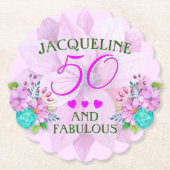 水彩フローラ50と素晴らしい ペーパーコースター (正面)