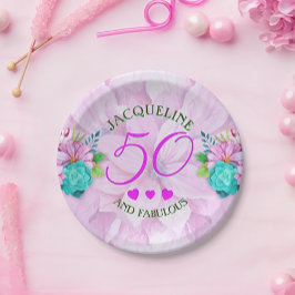 水彩フローラ50と素晴らしい ペーパープレート