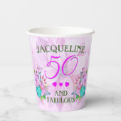 水彩フローラ50と素晴らしい 紙コップ (裏面)