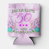 水彩フローラ50と素晴らしい 缶クーラー (正面)