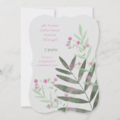 水彩フローラ60th birthday party 招待状 (裏面)