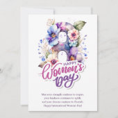 水彩フローラ8マーチ国際的ル女性の日 シーズンカード (正面)