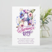 水彩フローラ8マーチ国際的ル女性の日 シーズンカード (スタンド正面)