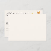 水彩フローラ エレガント 出欠カード (正面/裏面)