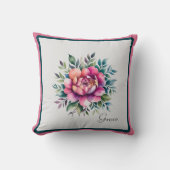 水彩フローラ クッション (正面)