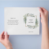 水彩フローラ・グリーン、折り畳みプログラム チラシ (手)