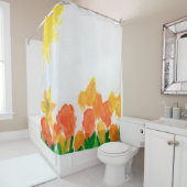 水彩フローラ シャワーカーテン (インサイチュ)