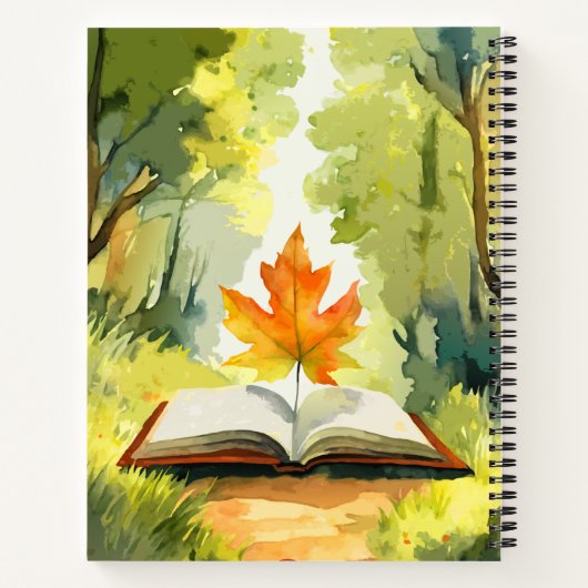 水彩フローラ – シュール読リーフの本 ノートブック (裏面)