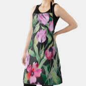 水彩フローラ、シームレスな美しいパターン。 エプロン (インサイチュ)